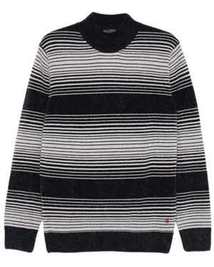 Liu Jo Striped Mock-Neck Jumper - Blue