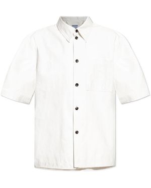 Bottega Veneta Leather Shirt - White
