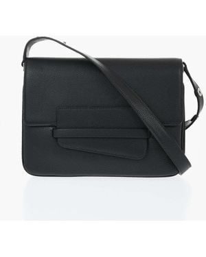 Il Bisonte Hammered-Texture Leather Shoulder Bag - Black