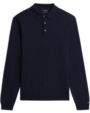Tommy Hilfiger New York Brand Pure Wool Polo Shirt - Blue