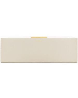 Saint Laurent Midnight Large Clutch - Natural