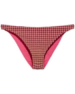 The Upside Aliki Christy Checkered-Pattern Bikini Bottoms