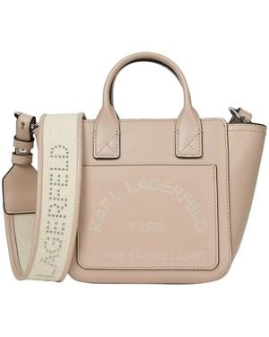 KARL LAGERFELD Top-Handle Tote Bag - Natural