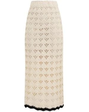 Zimmermann Rhiannon Crochet Midi Skirt - White