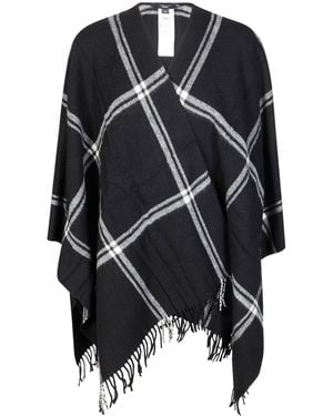 Weekend by Maxmara Tartan Fringed Cape - Black