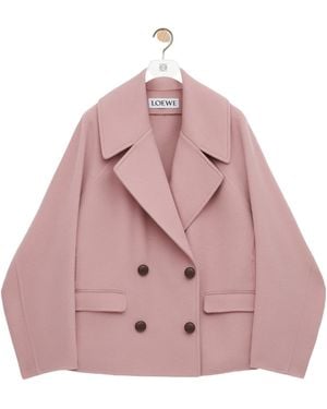 Loewe Double-Breasted Coat - Pink