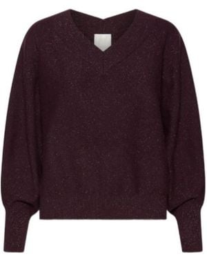 Marella Wool, Cashmere And Lurex Blend Sweater - Purple