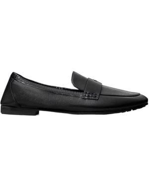 Tory Burch Logo Plaque Ballet Loafers - Black