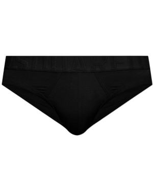 DSquared² Tonal Logo Briefs - Black