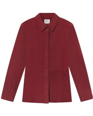 FRAME The Suede Shirt - Red