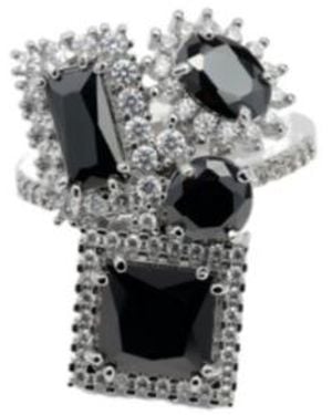 Maison Margiela Embellished Cluster Ring - Grey