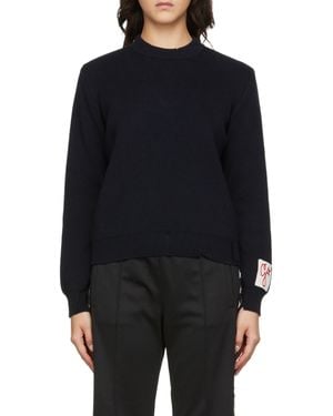 Golden Goose Distressed Crew Neck Jumper - Black