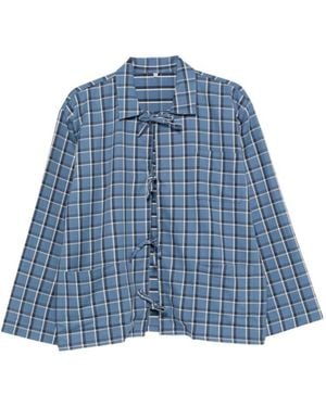 Baserange Long-Sleeve Plaid Shirt - Blue