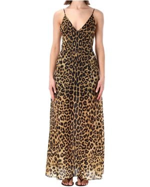 Alberta Ferretti Leopard-Print Dress - Natural