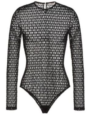 Valentino Cut-Out Sheer Body - Black