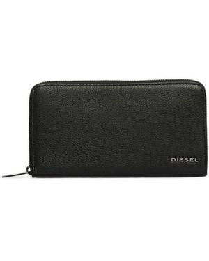 DIESEL 24 Pocket Zip-Around Wallet - Black