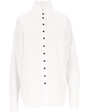 Barena Standcollar Buttonfront Shirt - White