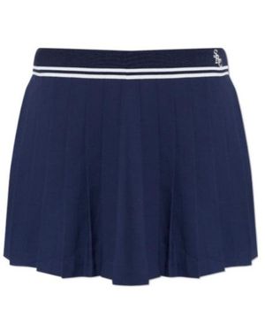 Sporty & Rich Pleated Midi Skirt - Blue