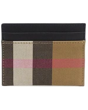 Burberry Check Card Case - Black