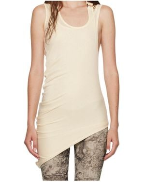 Jean Paul Gaultier Twisted Double Layered Tank Top in Black for