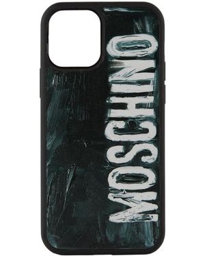 Moschino Painted Logo Iphone 12/12 Pro Phone Case - Black