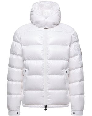 Moncler Maya Hooded Short Down Jacket - White