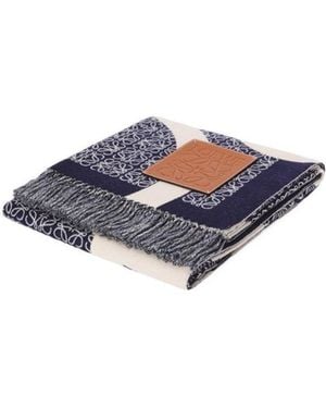 Loewe Anagram Blanket - Blue