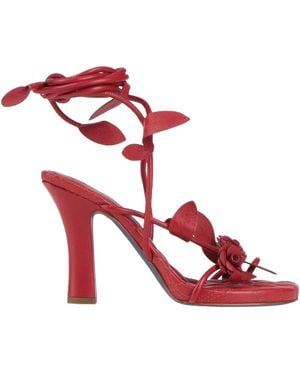 Burberry Solid-Colored Flower Sandals