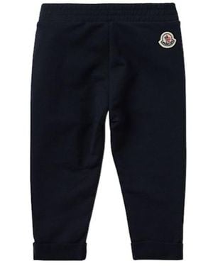 Moncler Tricolour-Trimmed Cotton Sweatpants - Blue