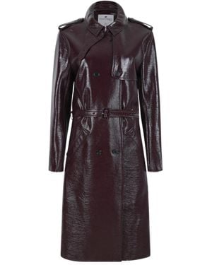 Courreges Courrèges Vinyl Trench Coat - Purple