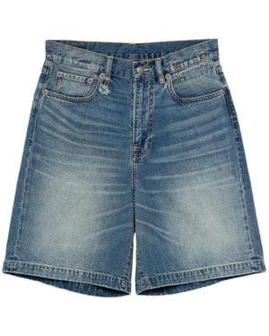 R13 Five-Pocket Denim Shorts - Blue