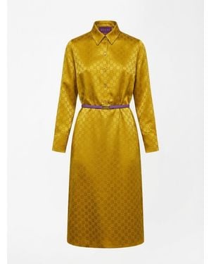 Gucci Gg Jacquard Dress - Yellow
