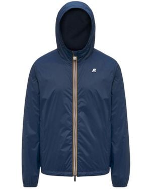 K-Way Zip-Up Hooded Jacket - Blue