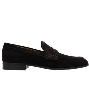Gianvito Rossi George Round-Toe Loafers - Black
