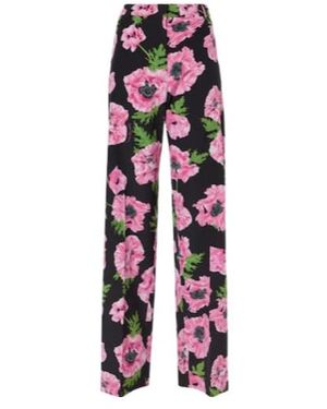 Stella McCartney Silky Loose Printed Trousers - Red
