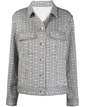 Givenchy 4G Jacquard Denim Jacket - Gray