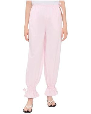Posse Elastic Waistband Casual Pants - Pink