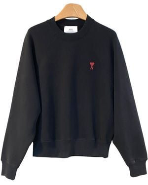 Ami Paris Round Collar Logo Jumper - Blue