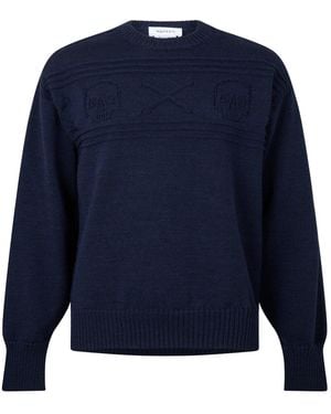 McQueen Crew Neck Knit Jumper - Blue