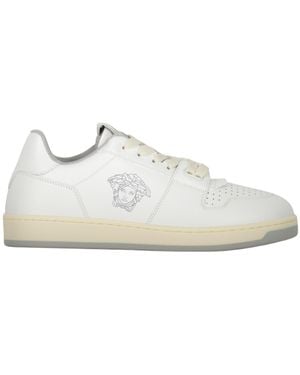 Versace Medusa Head Lace-Up Trainers - White