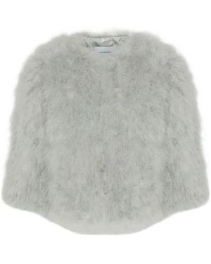 Yves Salomon Long-Sleeved Casual Jacket - Gray
