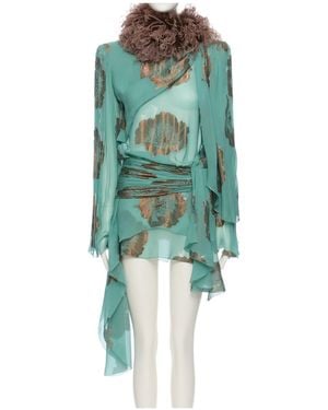Valentino Long-Sleeved Dress - Green