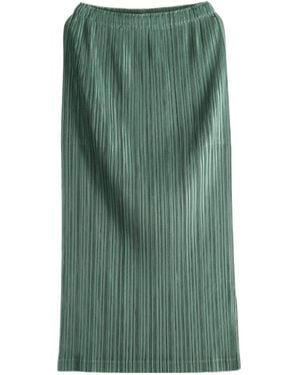 Pleats Please Issey Miyake Pleated Skirt - Green