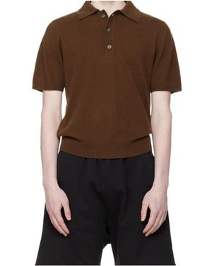 Entire studios Short Sleeve Knit Polo - Brown