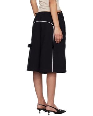 MISBHV Logo Printed Drawstring Shorts - Black