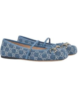 Gucci Horsebit Ballet Flat - Blue
