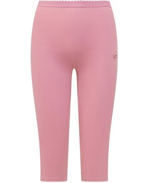 Marine Serre Pearl Logo Capri Trousers - Pink