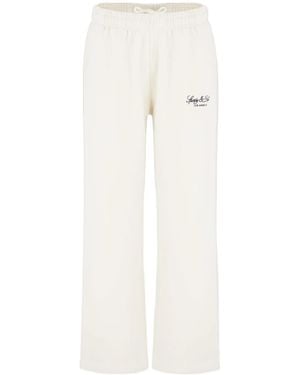 Sporty & Rich Elastic Waist Sports Trousers - White