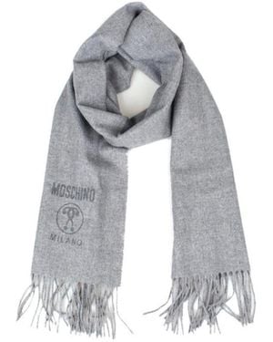 Moschino Logo Scarf - Grey