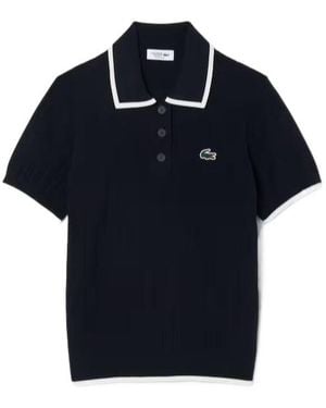 Lacoste Short Sleeve Polo Collar Golf Jumper - Blue